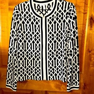 St John Sweater Cardigan jacket zipper front